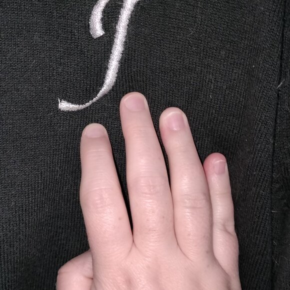 Thin black sweater, size XL, silver J, classic, 90s, retro - Picture 4 of 10
